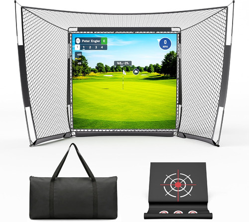 10x8 golf simulator enclosure - 10x8,